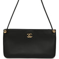 Chanel "Chic Studs" Clutch Bag Black Lambskin Gold Hardware