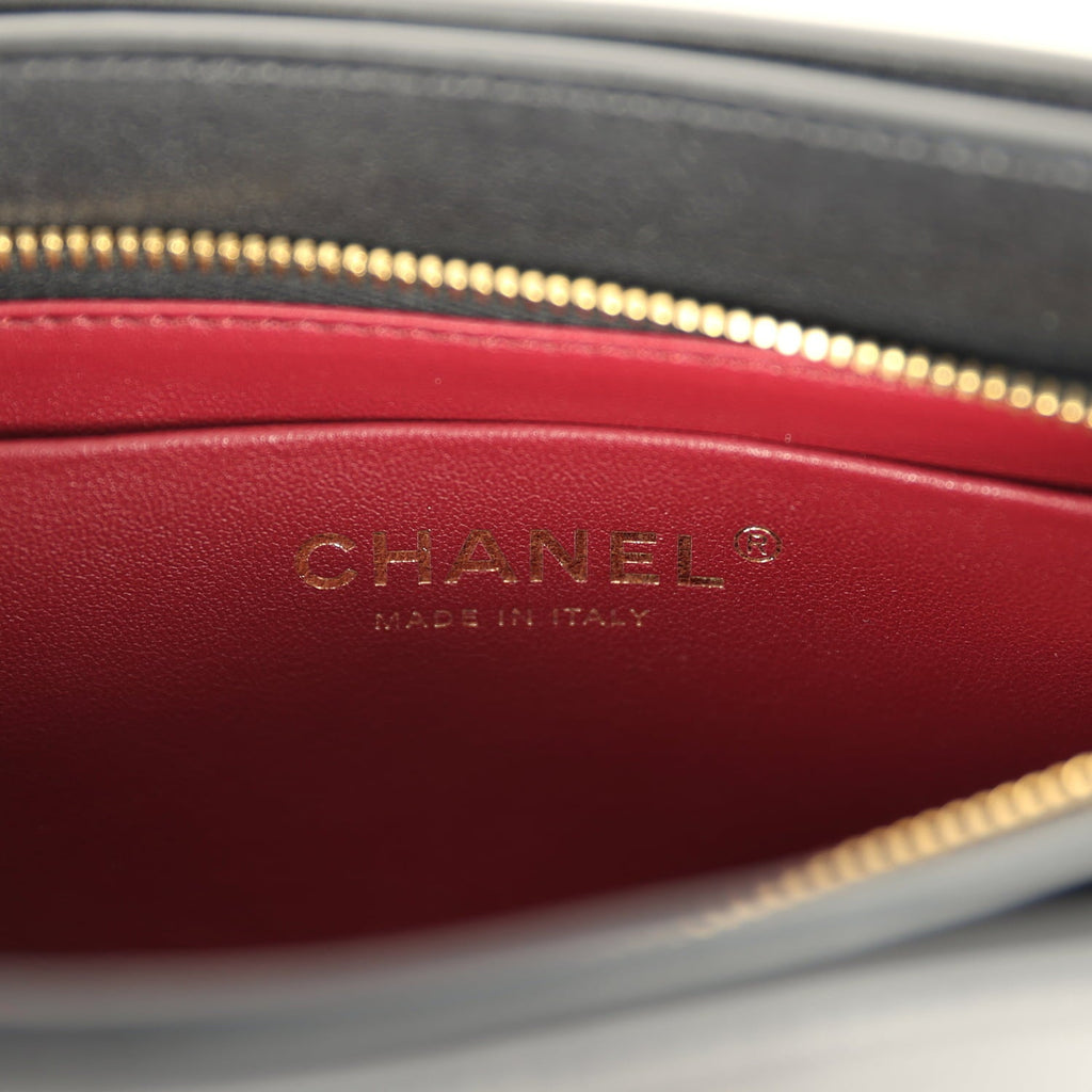 Chanel "Chic Studs" Clutch Bag Black Lambskin Gold Hardware
