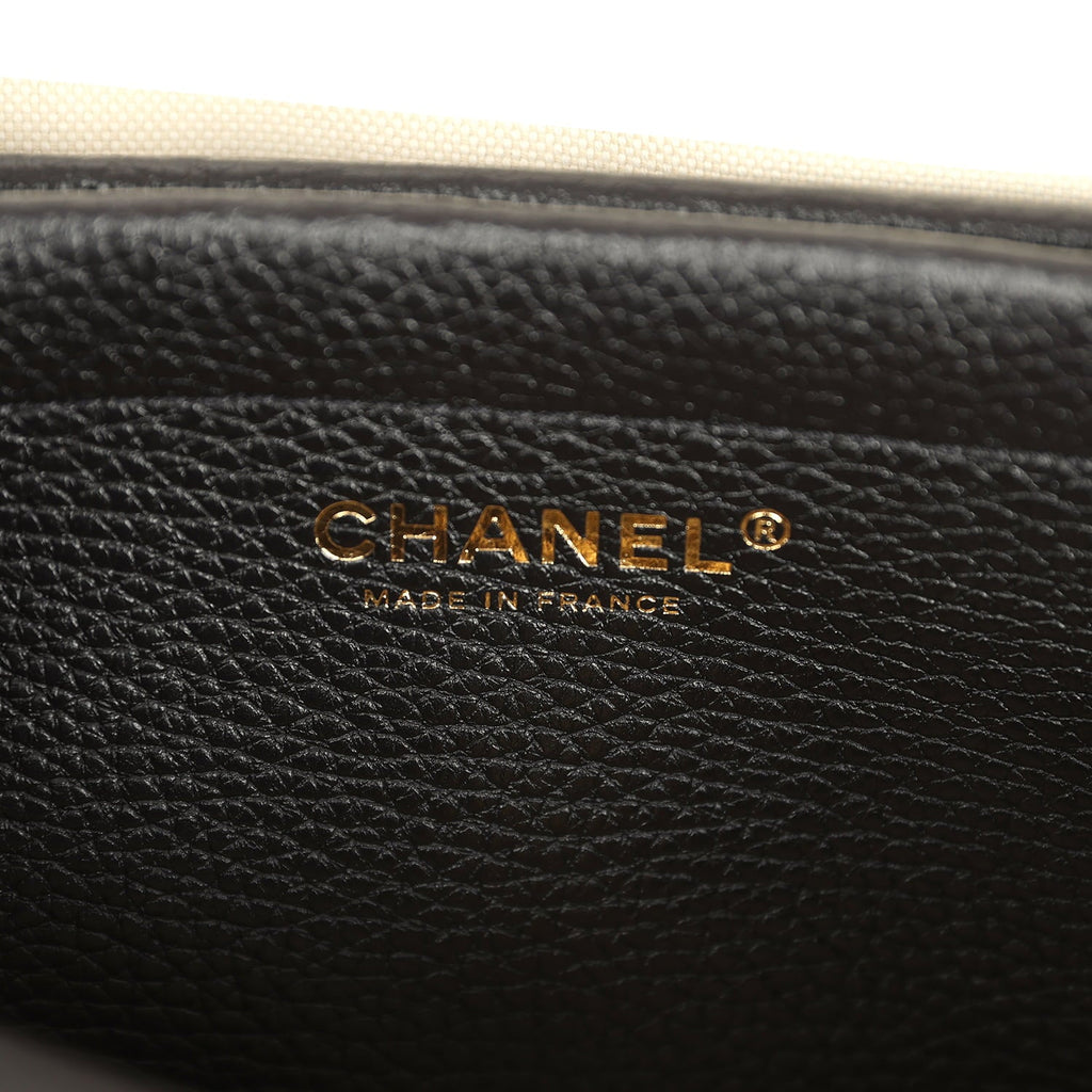 Chanel Small "Urban Essential" East West Shopping Tote Black Caviar Gold Hardware