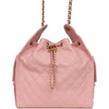 Chanel Medium 25 Hobo Bag Light Pink Caviar Antique Gold Hardware