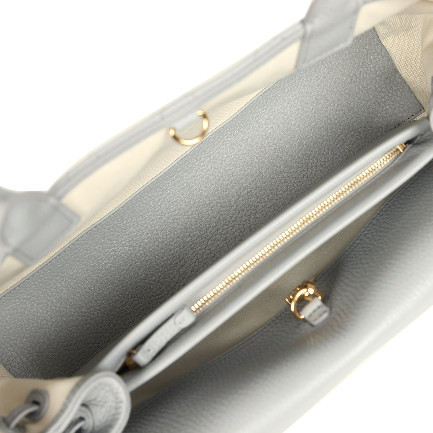 Chanel Small "Urban Essential" East West Shopping Tote Light Grey Caviar Gold Hardware