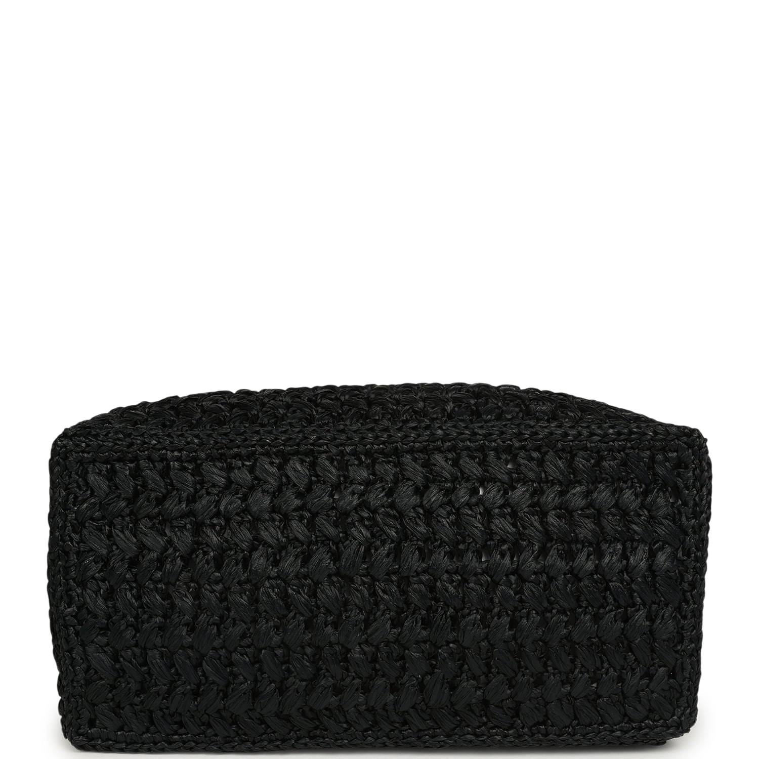 Chanel Coco Beach CC Shopping Tote Black Raffia and Calfskin Gold Hardware