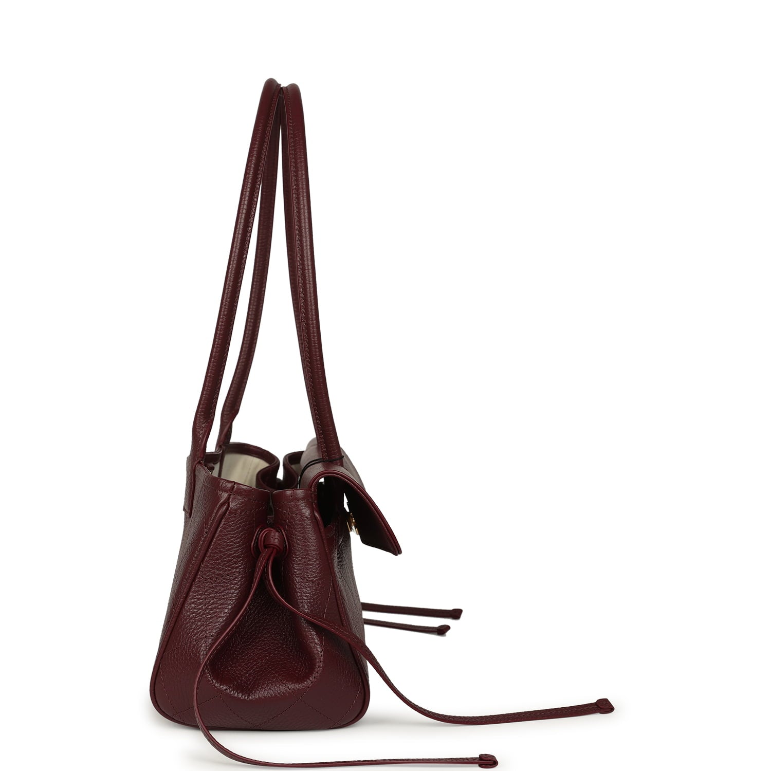 Chanel Small "Urban Essential" East West Shopping Tote Dark Burgundy Caviar Gold Hardware