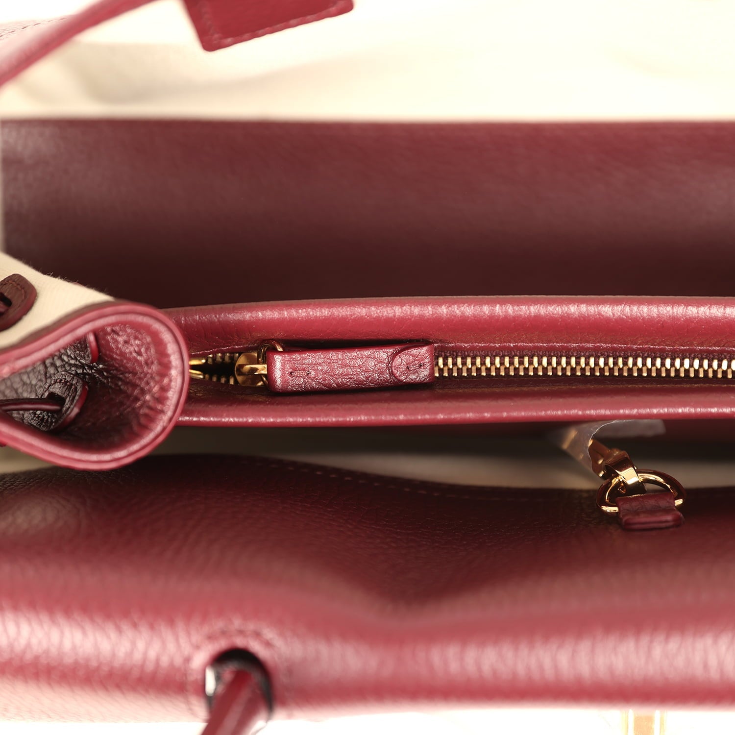 Chanel Small "Urban Essential" East West Shopping Tote Dark Burgundy Caviar Gold Hardware