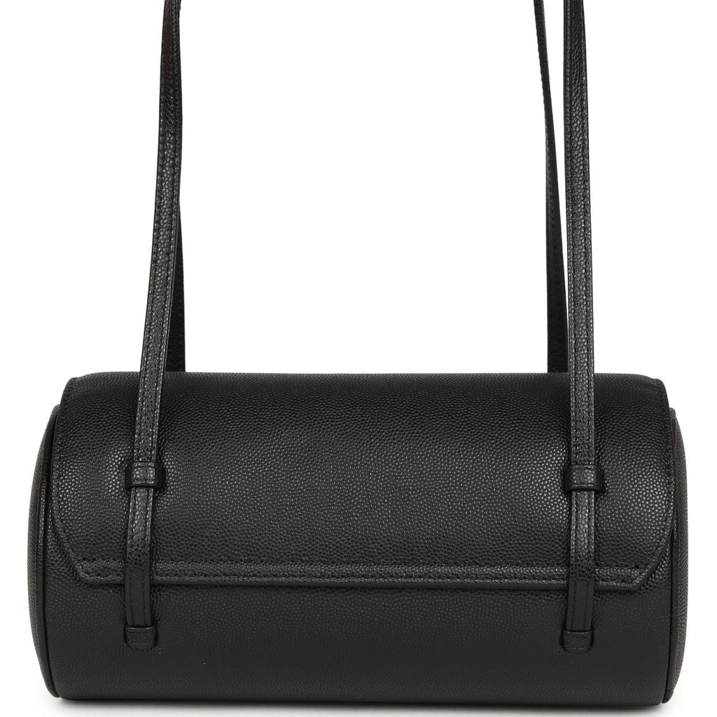 Chanel Preppy Coco Bowling Bag Black Shiny Caviar Brushed Gold Hardware