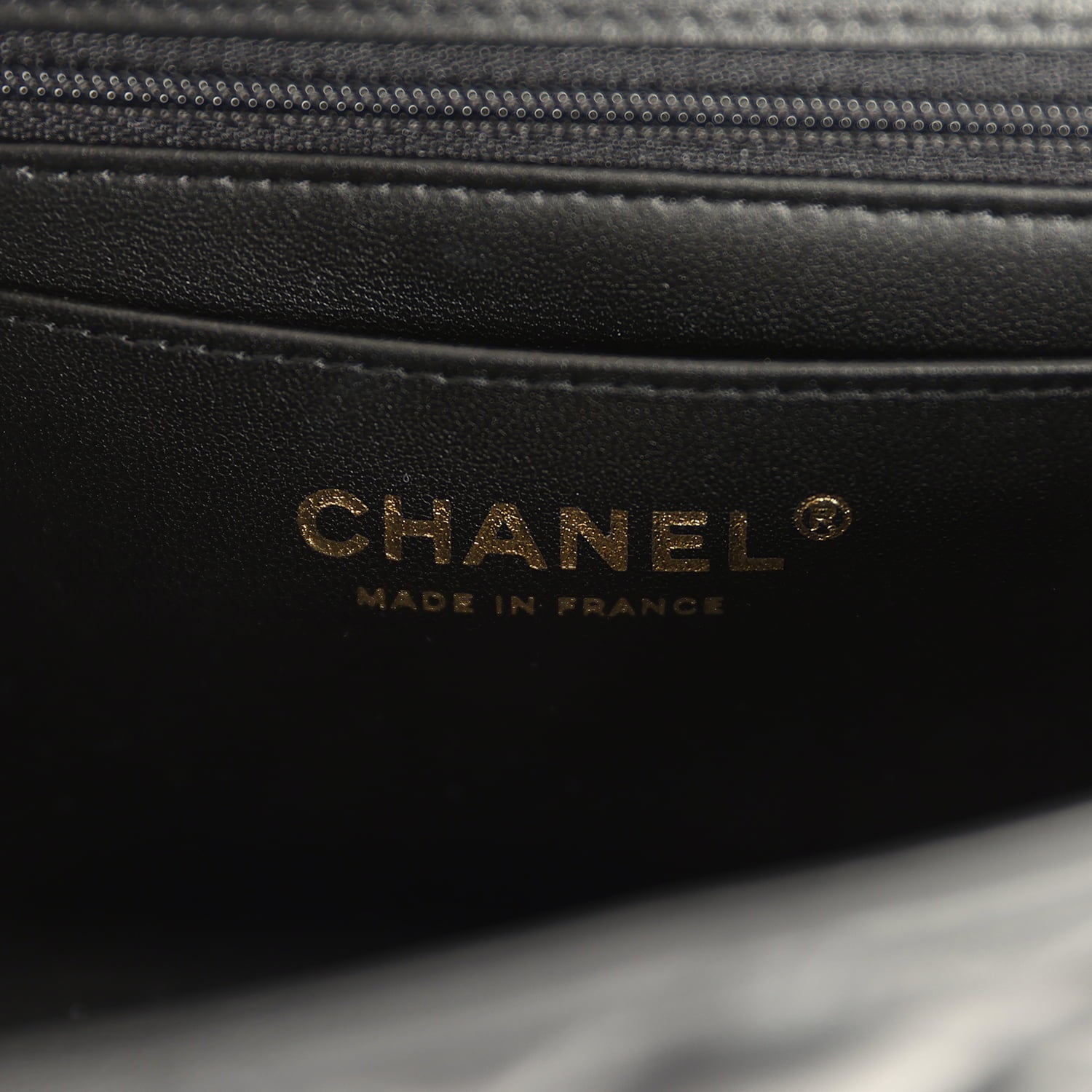 Chanel Mini Rectangular Top Handle Flap Bag Black Lambskin Light Gold Hardware