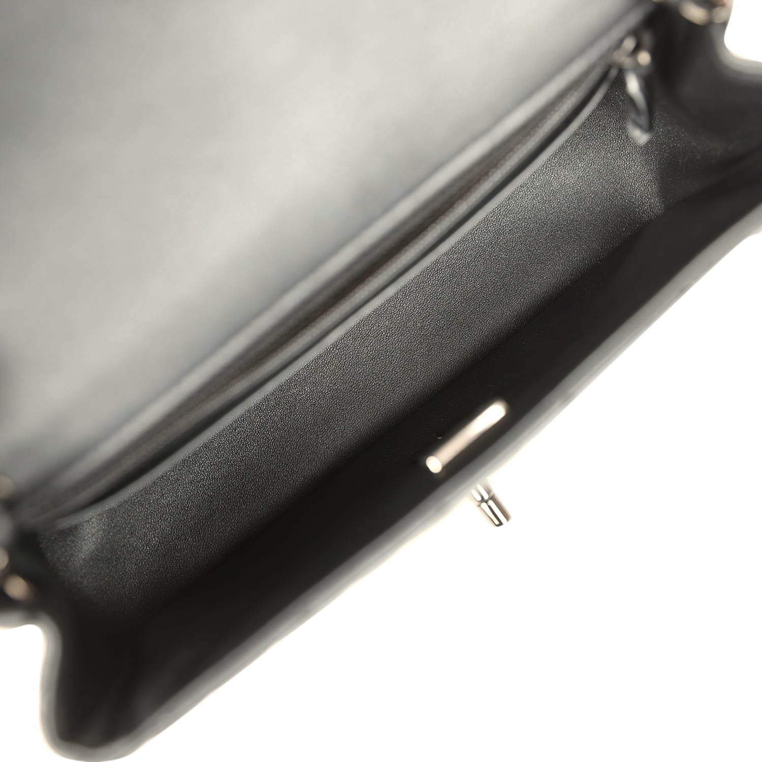 Chanel Mini Classic Rectangular Flap Bag So Black Iridescent Lambskin Black Hardware