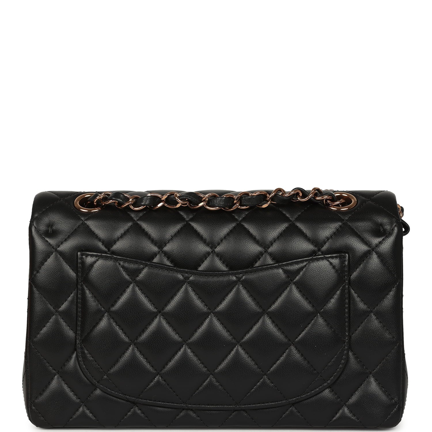 Chanel Small Classic Double Flap Bag Black Lambskin Rose Gold Hardware