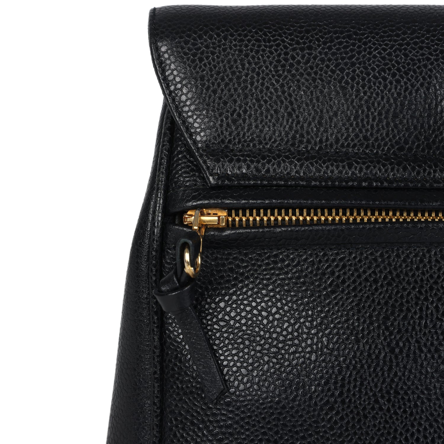 Vintage Chanel Medium CC Backpack Black Caviar Gold Hardware