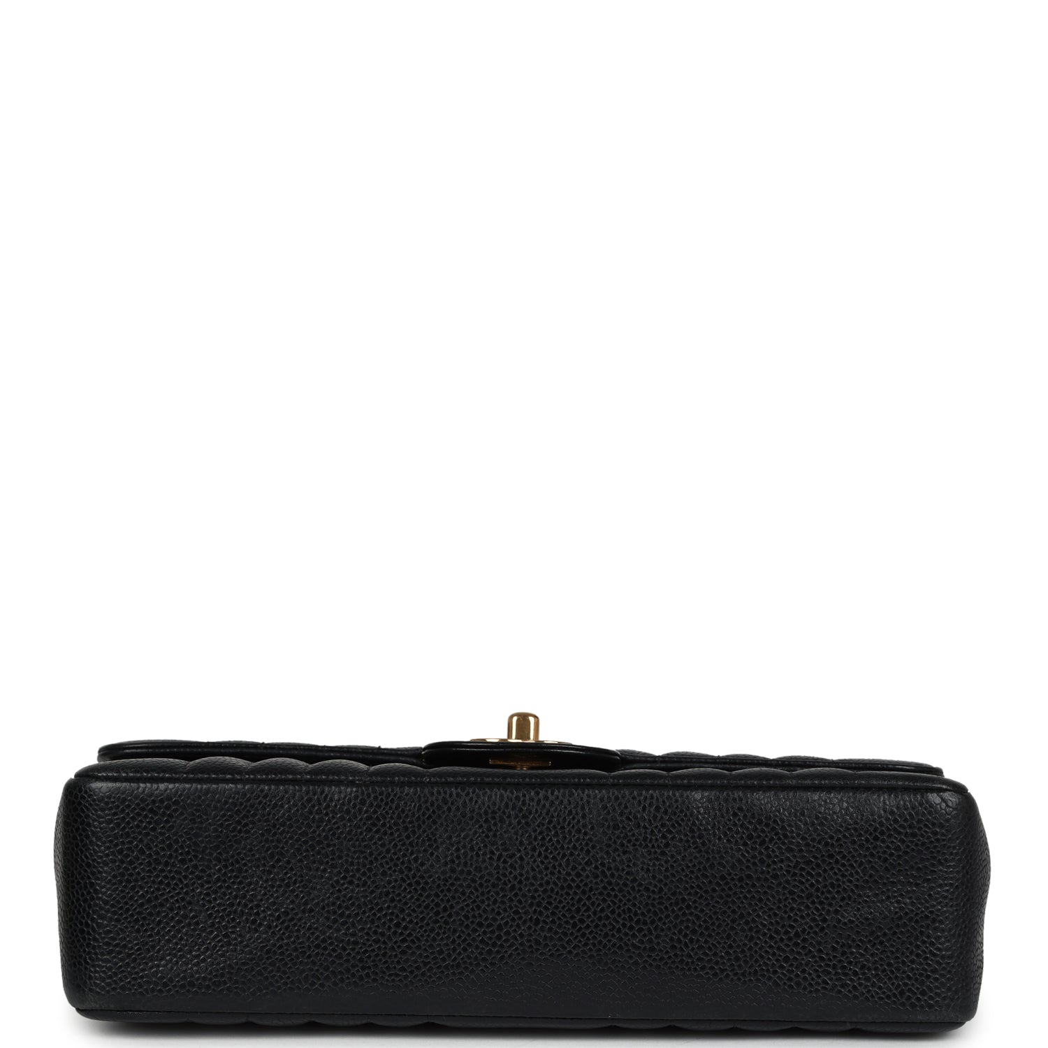 Vintage Chanel Medium Vertical Flap Bag Black Caviar Gold Hardware