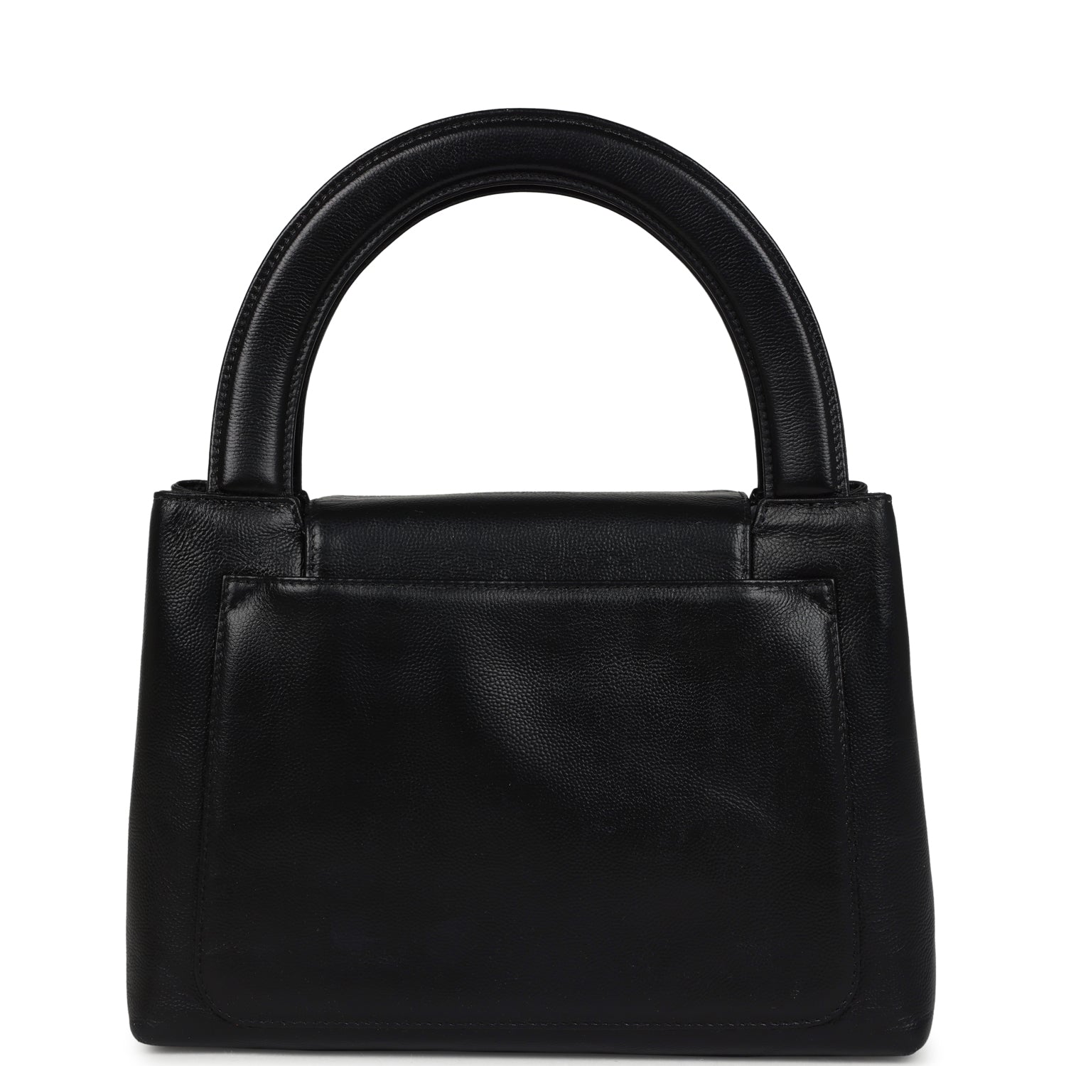 Vintage Chanel Large Kelly Black Caviar Gold Hardware