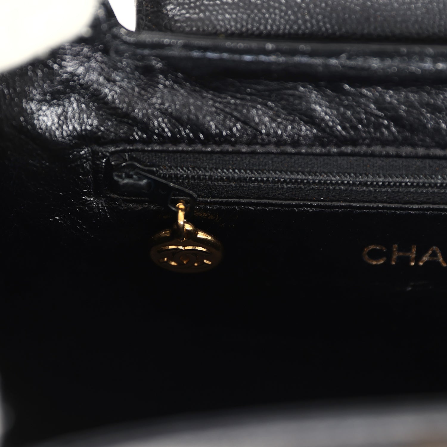 Vintage Chanel Large Kelly Black Caviar Gold Hardware