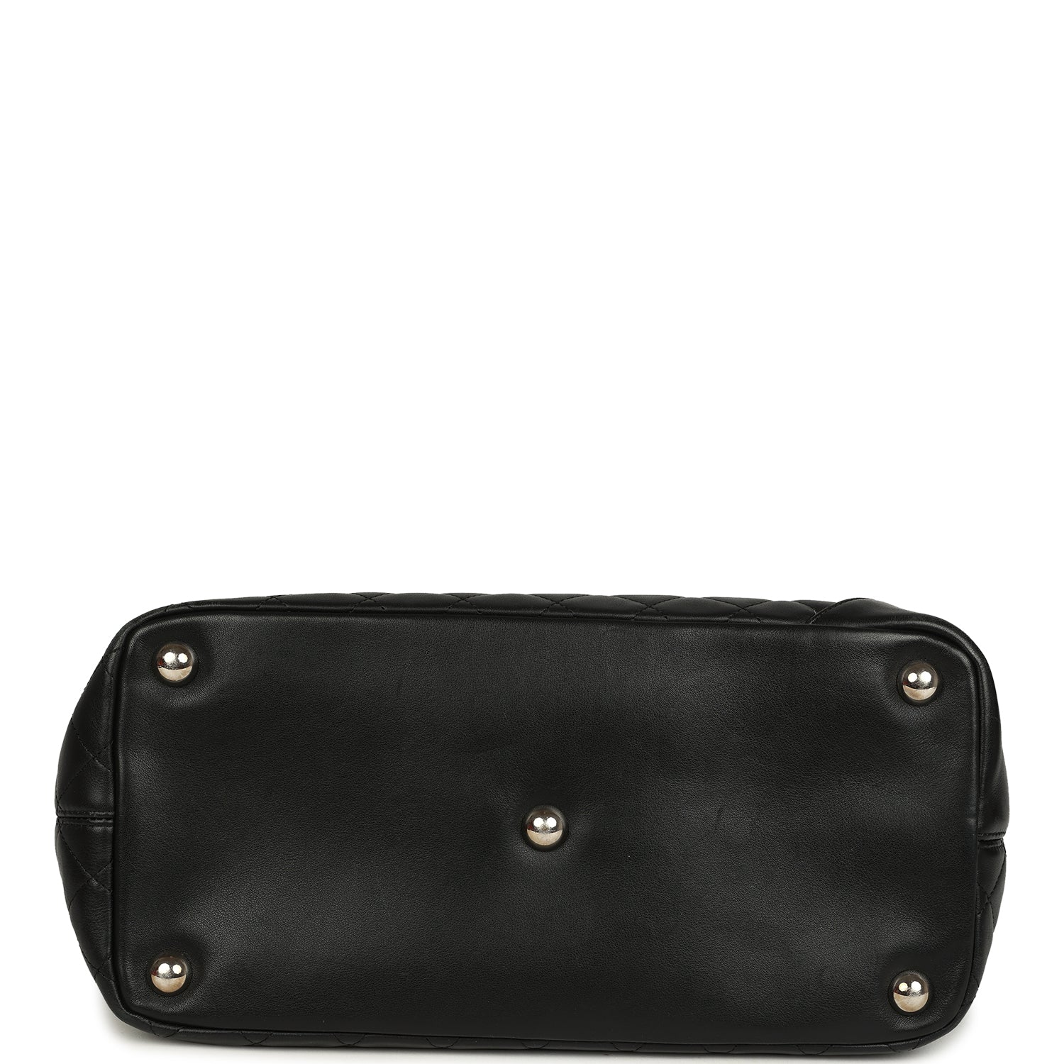 Vintage Chanel Large Cambon Ligne Tote Black Calfskin Silver Hardware