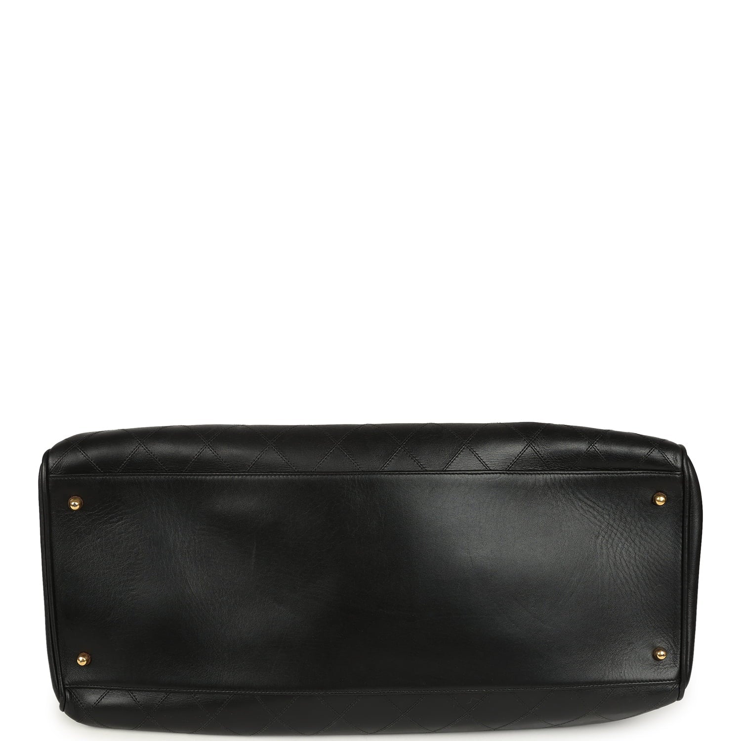 Vintage Chanel XL Supermodel Tote Bag Black Calfskin Gold Hardware