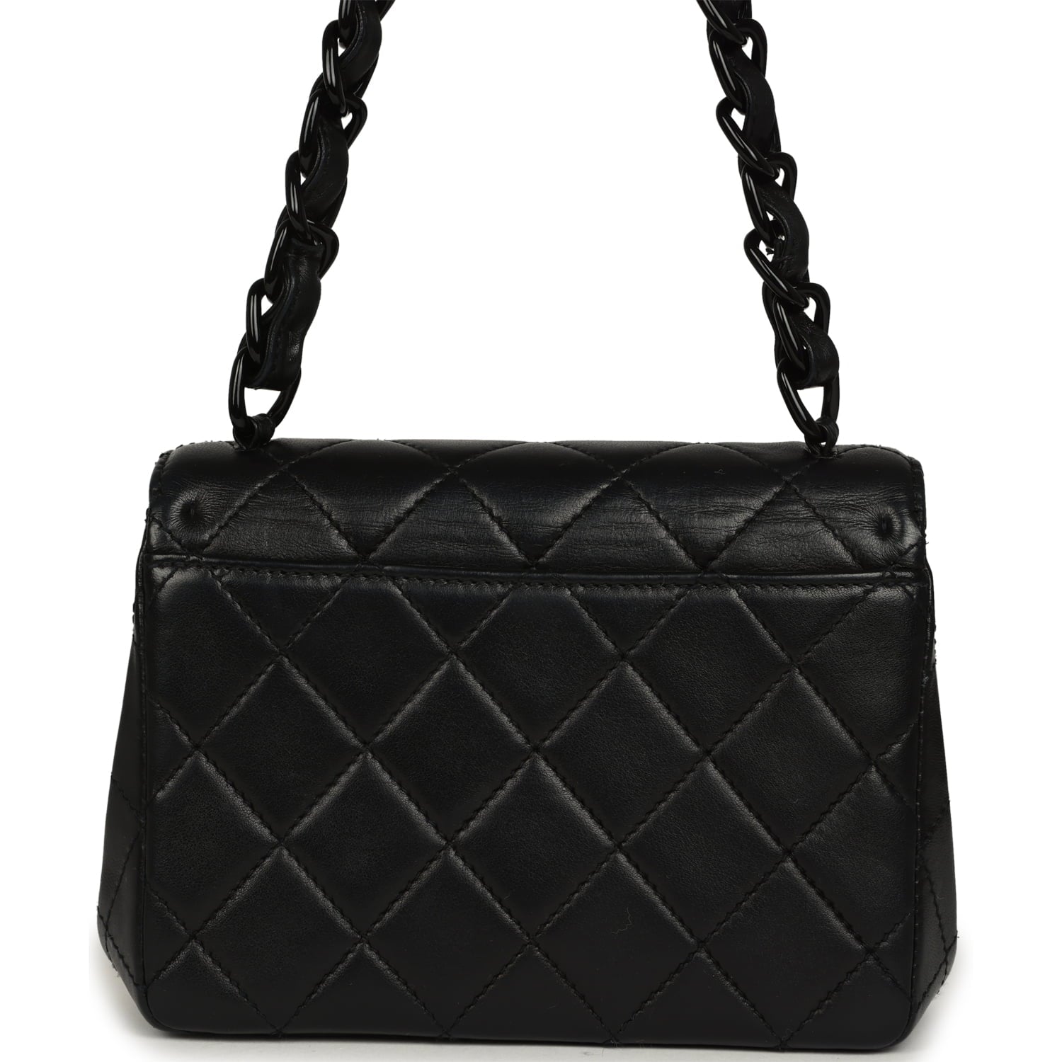 Vintage Chanel Mini Envelope Flap Bag Black Lambskin Black Hardware