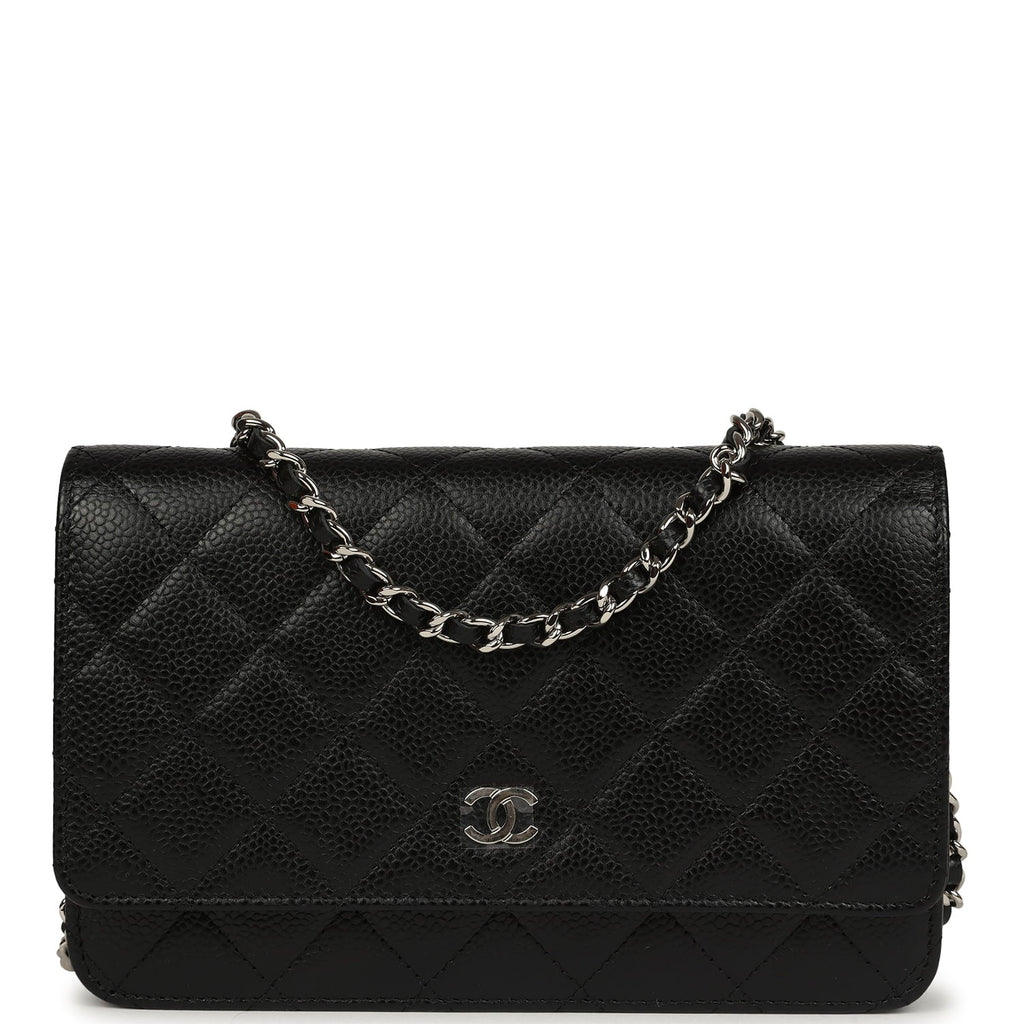 Chanel Wallet On Chain WOC Black Caviar Silver Hardware