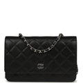 Chanel Wallet On Chain WOC Black Caviar Silver Hardware