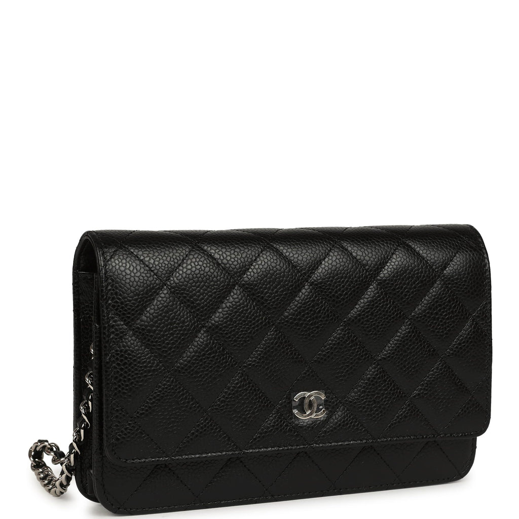 Chanel Wallet On Chain WOC Black Caviar Silver Hardware