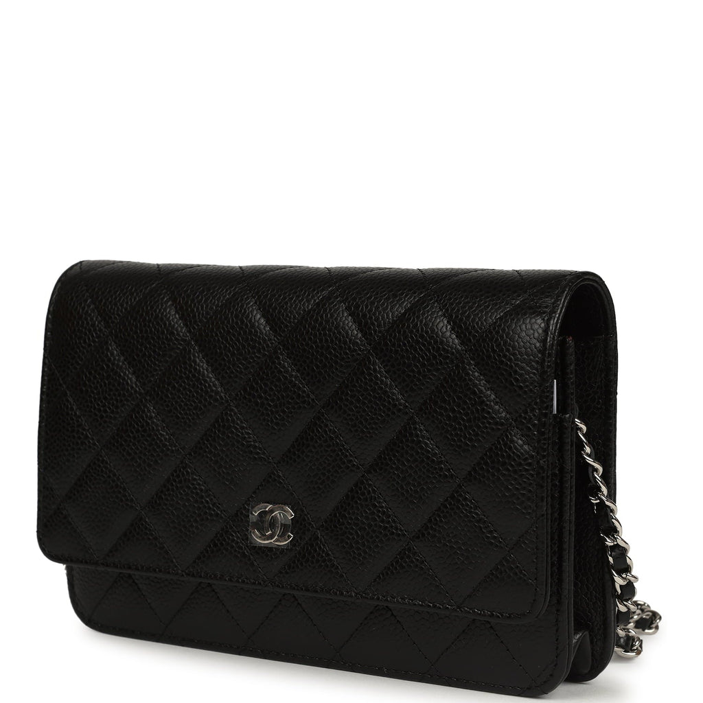 Chanel Wallet On Chain WOC Black Caviar Silver Hardware