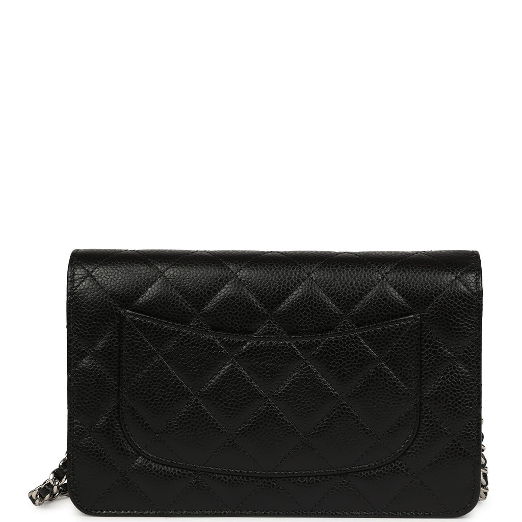 Chanel Wallet On Chain WOC Black Caviar Silver Hardware