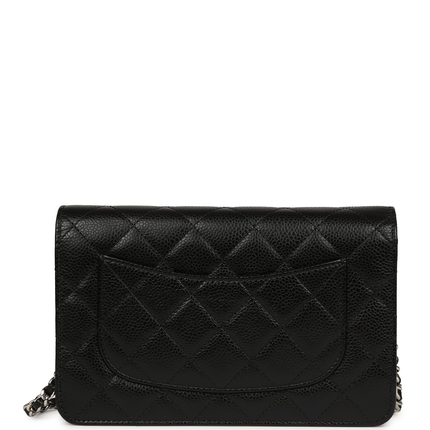 Chanel Wallet On Chain WOC Black Caviar Silver Hardware