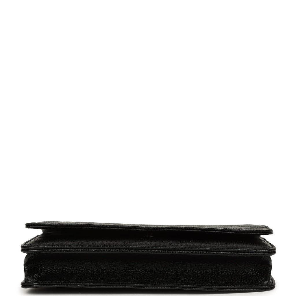 Chanel Wallet On Chain WOC Black Caviar Silver Hardware