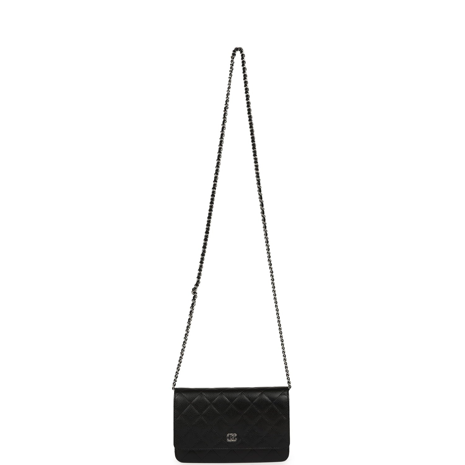 Chanel Wallet On Chain WOC Black Caviar Silver Hardware