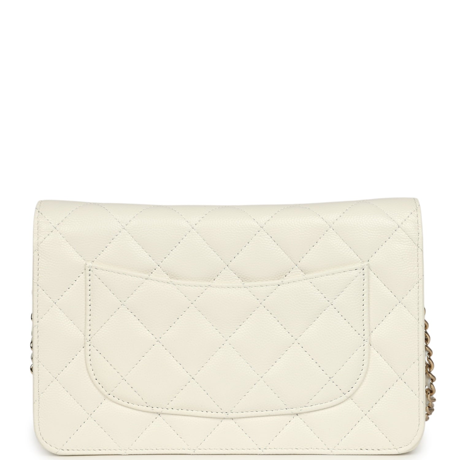 Chanel Wallet On Chain WOC White Shiny Caviar Light Gold Hardware