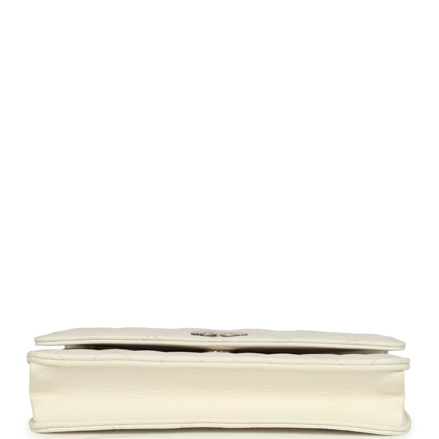 Chanel Wallet On Chain WOC White Shiny Caviar Light Gold Hardware