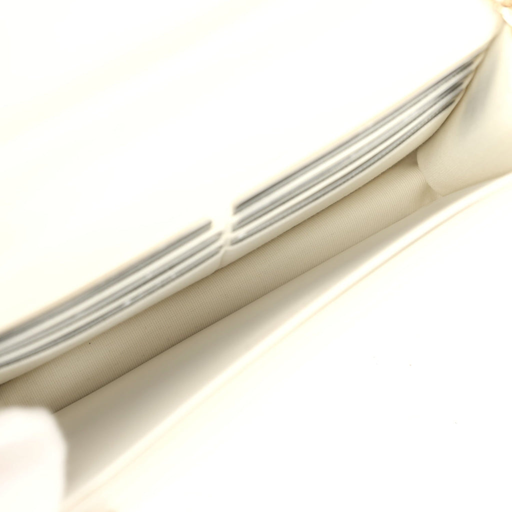 Chanel Wallet On Chain WOC White Shiny Caviar Light Gold Hardware
