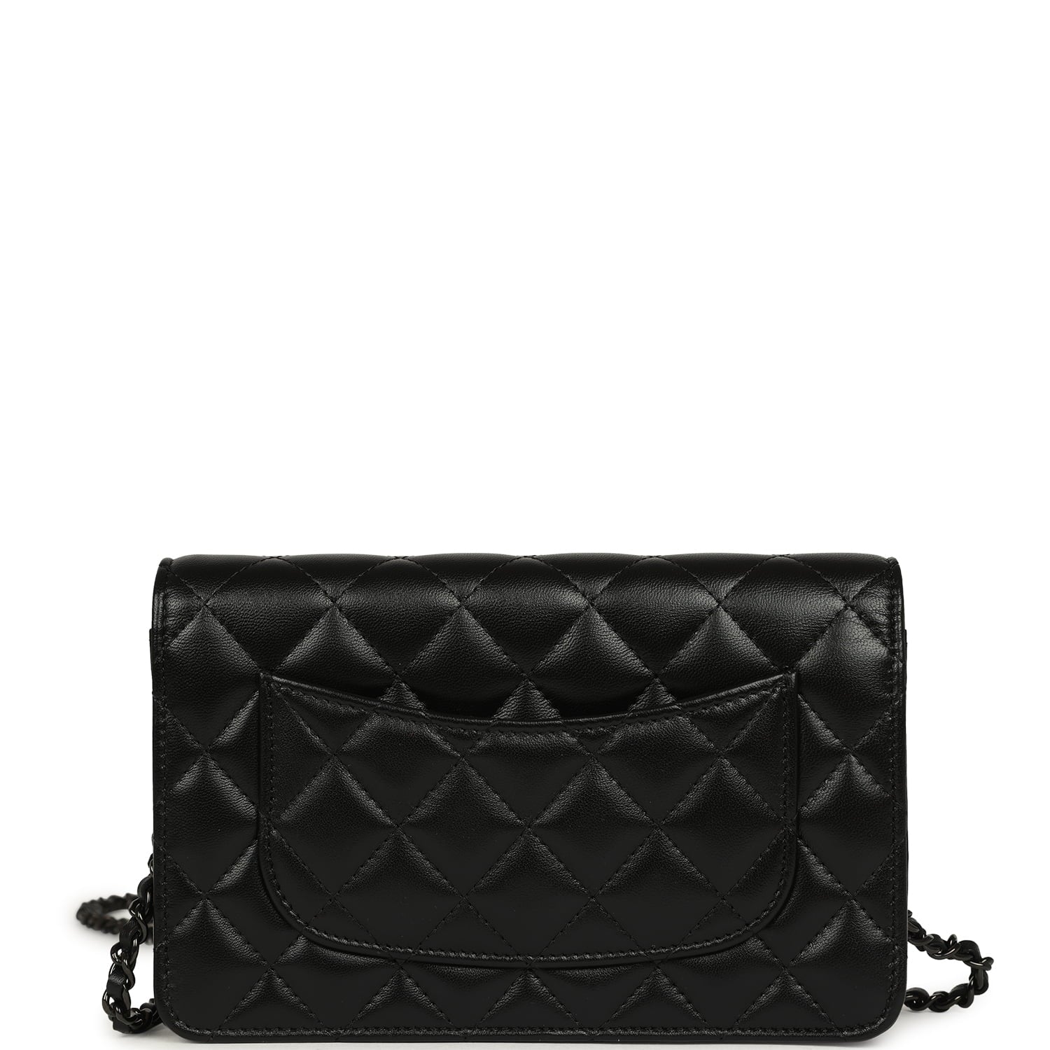 Chanel Classic Wallet On Chain WOC SO Black Lambskin Black Hardware