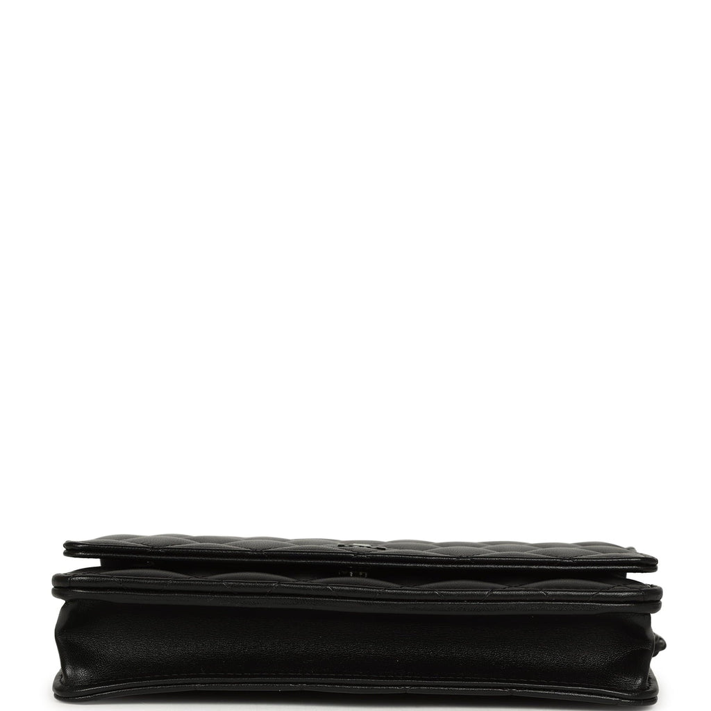 Chanel Classic Wallet On Chain WOC SO Black Lambskin Black Hardware
