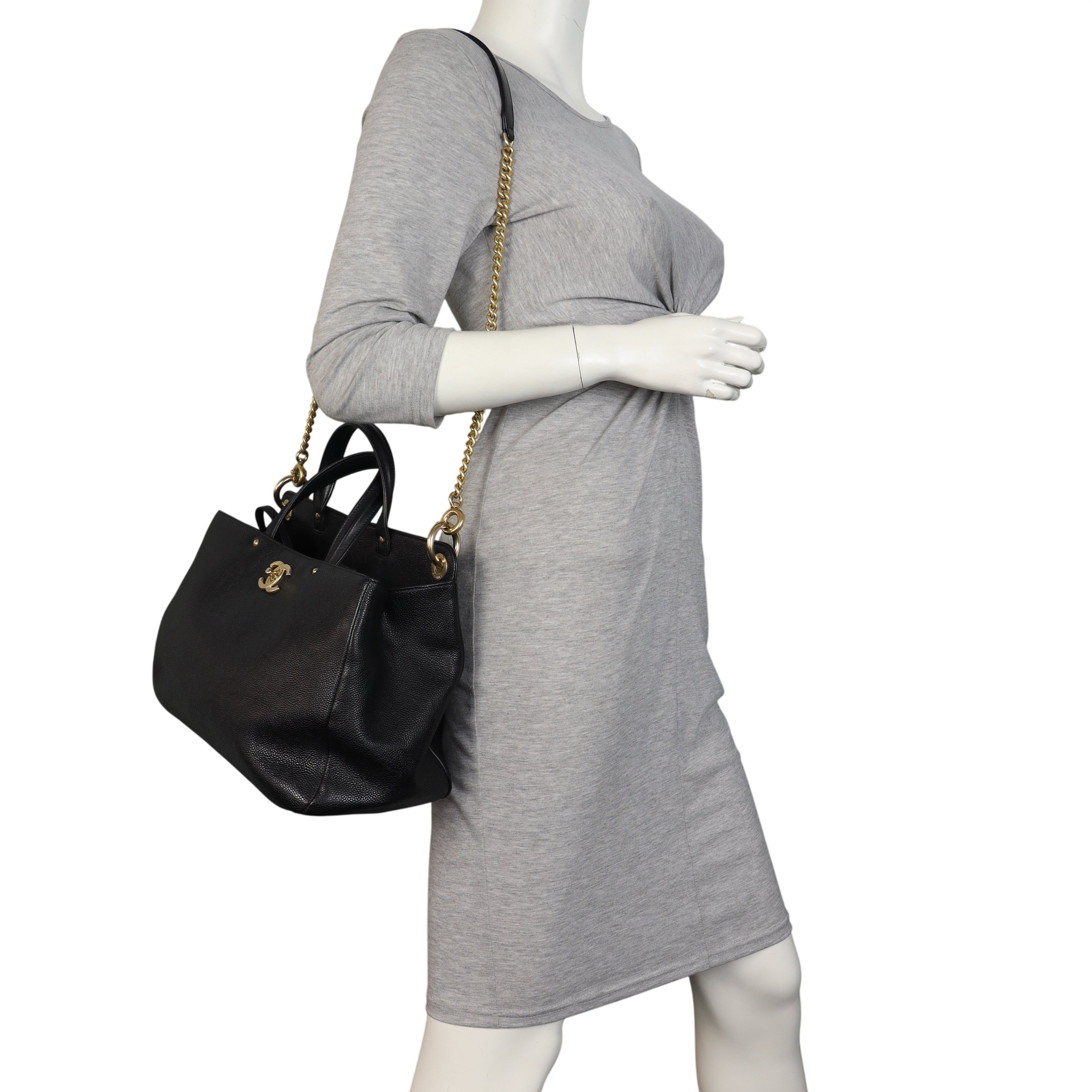 Chanel Caviar Shopping Tote Large