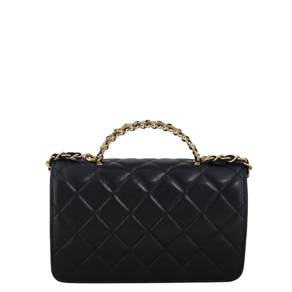 Chanel Logo Top Handle Wallet on Chain