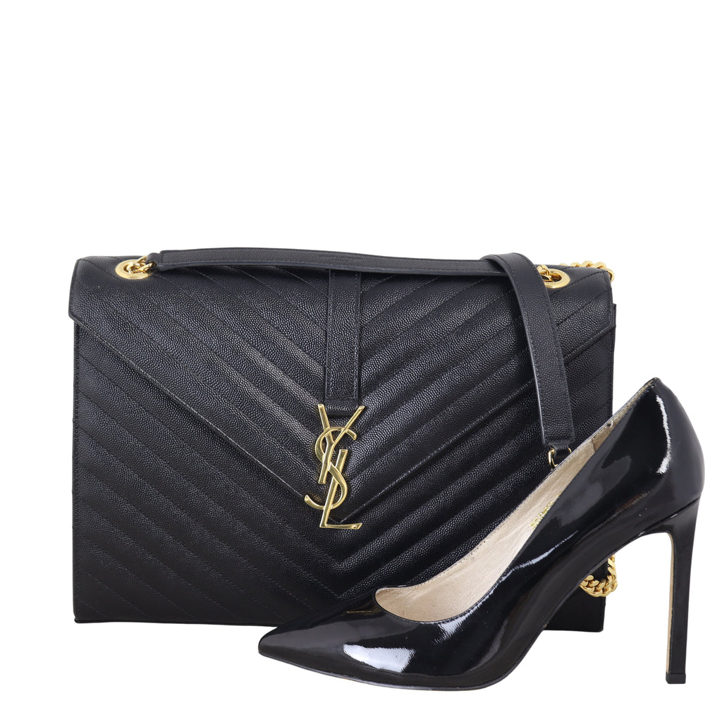 Saint Laurent Matelasse Envelope Large Bag