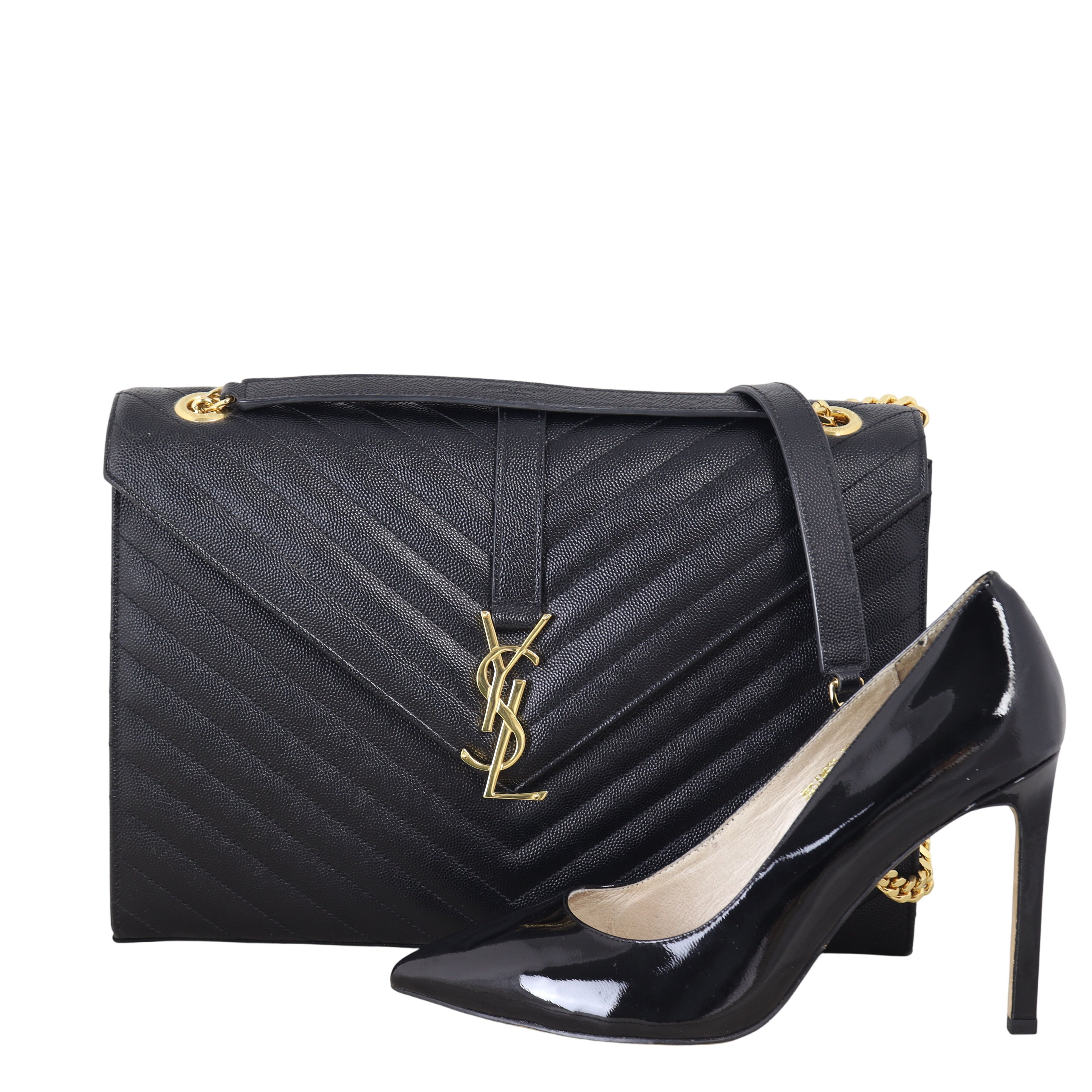 Saint Laurent Matelasse Envelope Large Bag