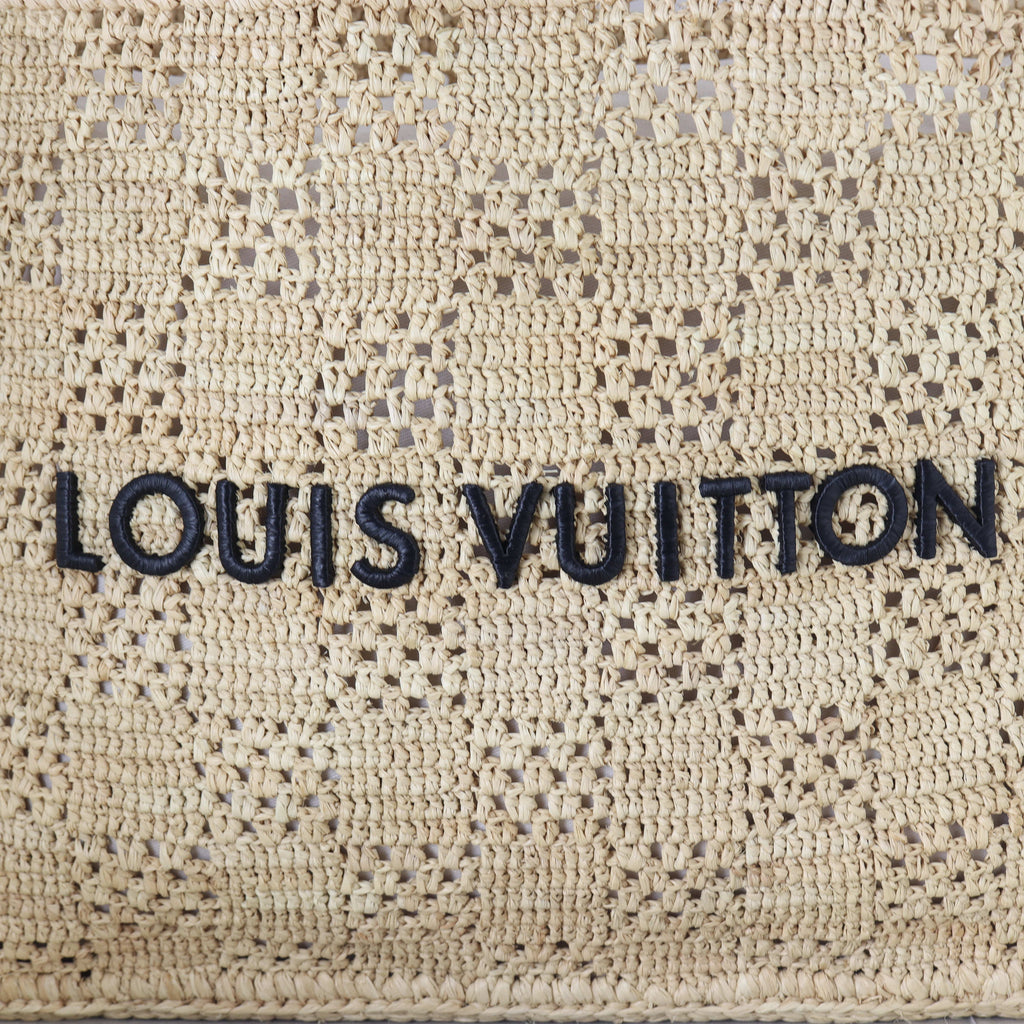 Louis Vuitton Summer Shopper Tote MM Raffia