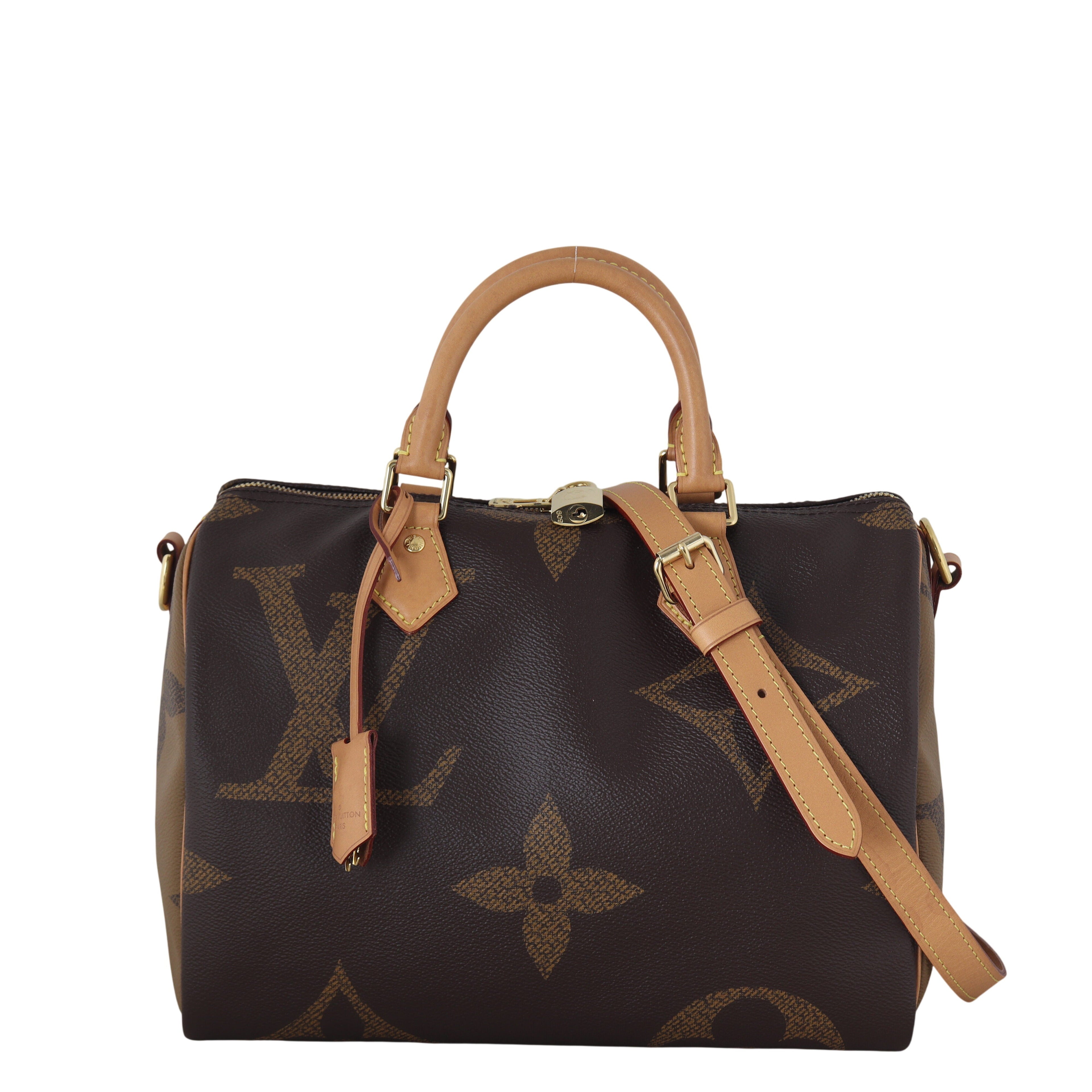 Louis Vuitton Speedy 30 Bandouliere Monogram Reverse Giant
