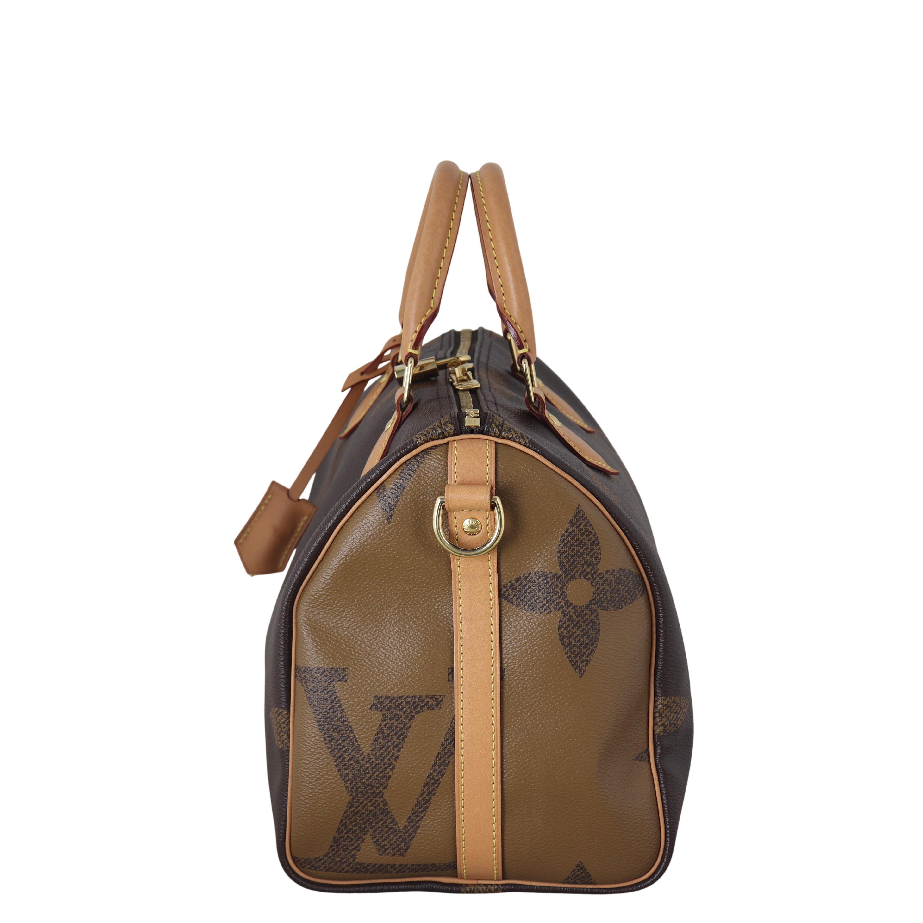 Louis Vuitton Speedy 30 Bandouliere Monogram Reverse Giant