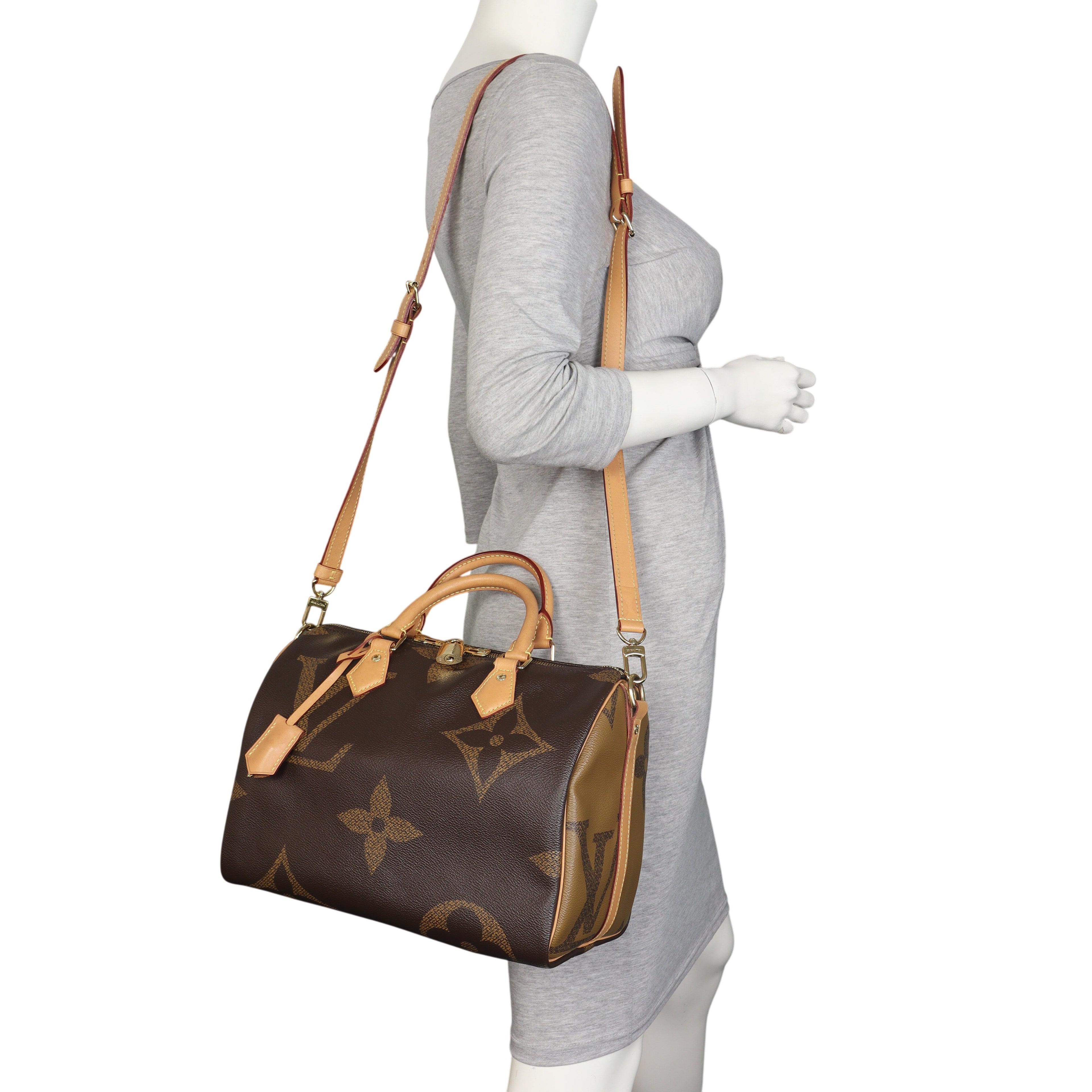 Louis Vuitton Speedy 30 Bandouliere Monogram Reverse Giant