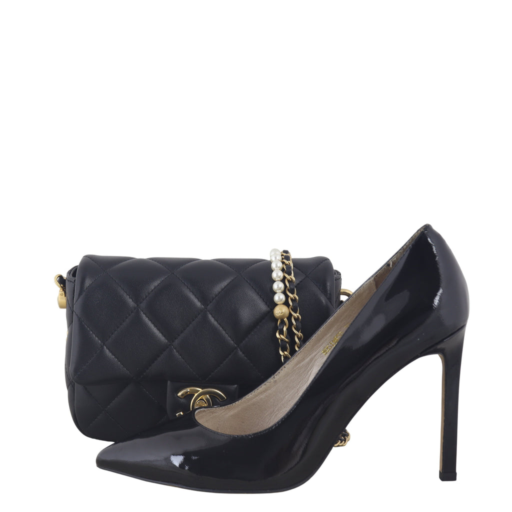 Chanel My Perfect Mini Flap Bag Pearl Strap