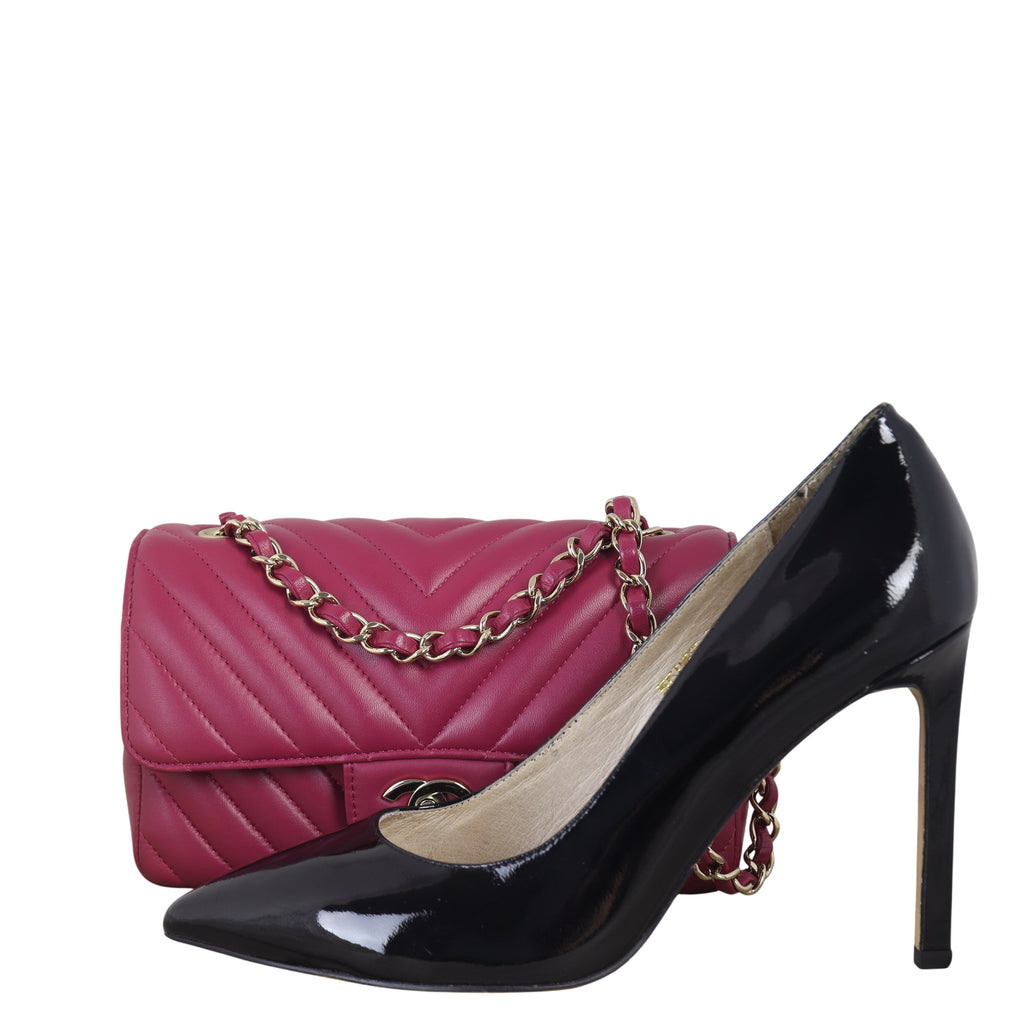 Chanel Classic Flap Mini Rectangular Bag Chevron Lambskin