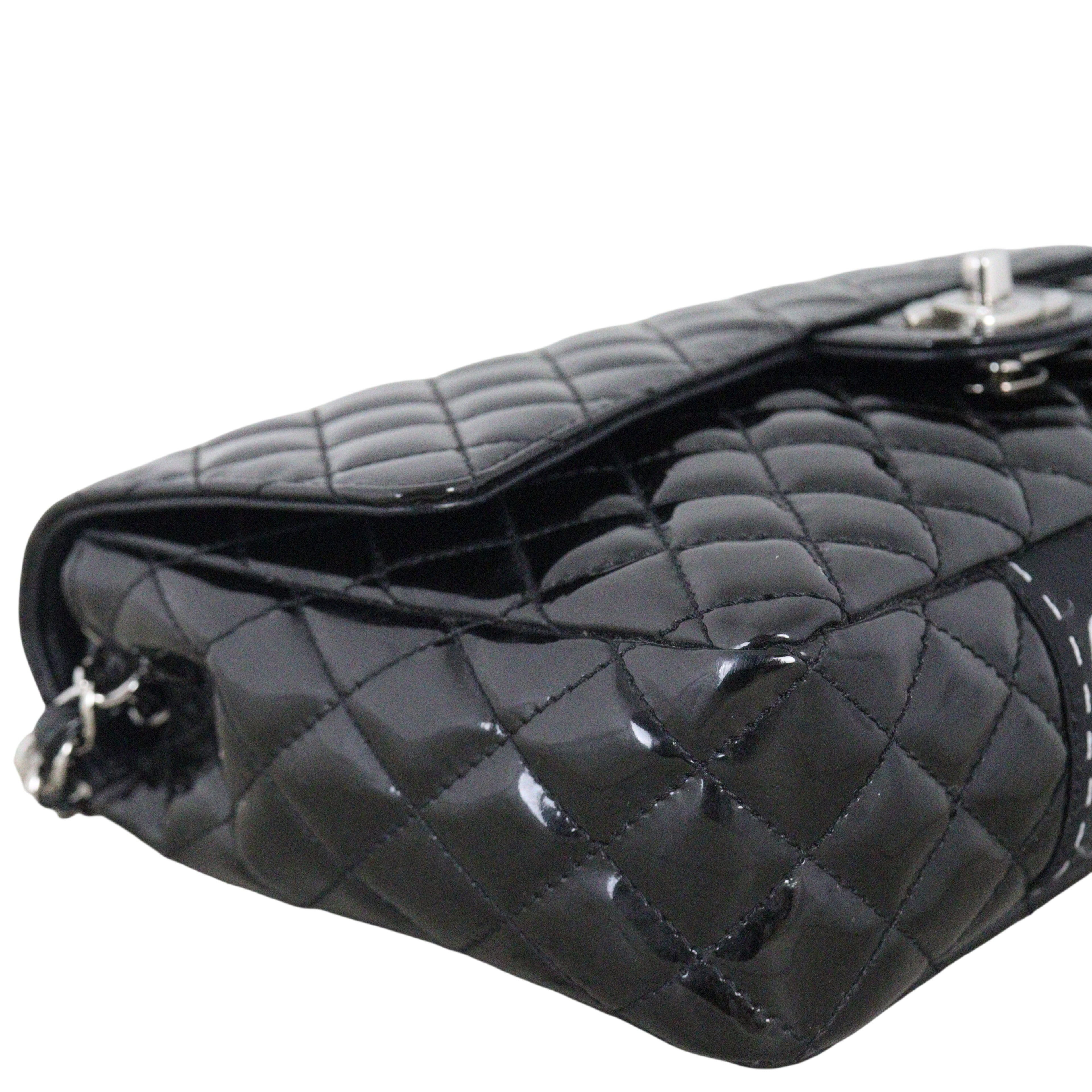 Chanel Secret Label Single Flap Medium Patent
