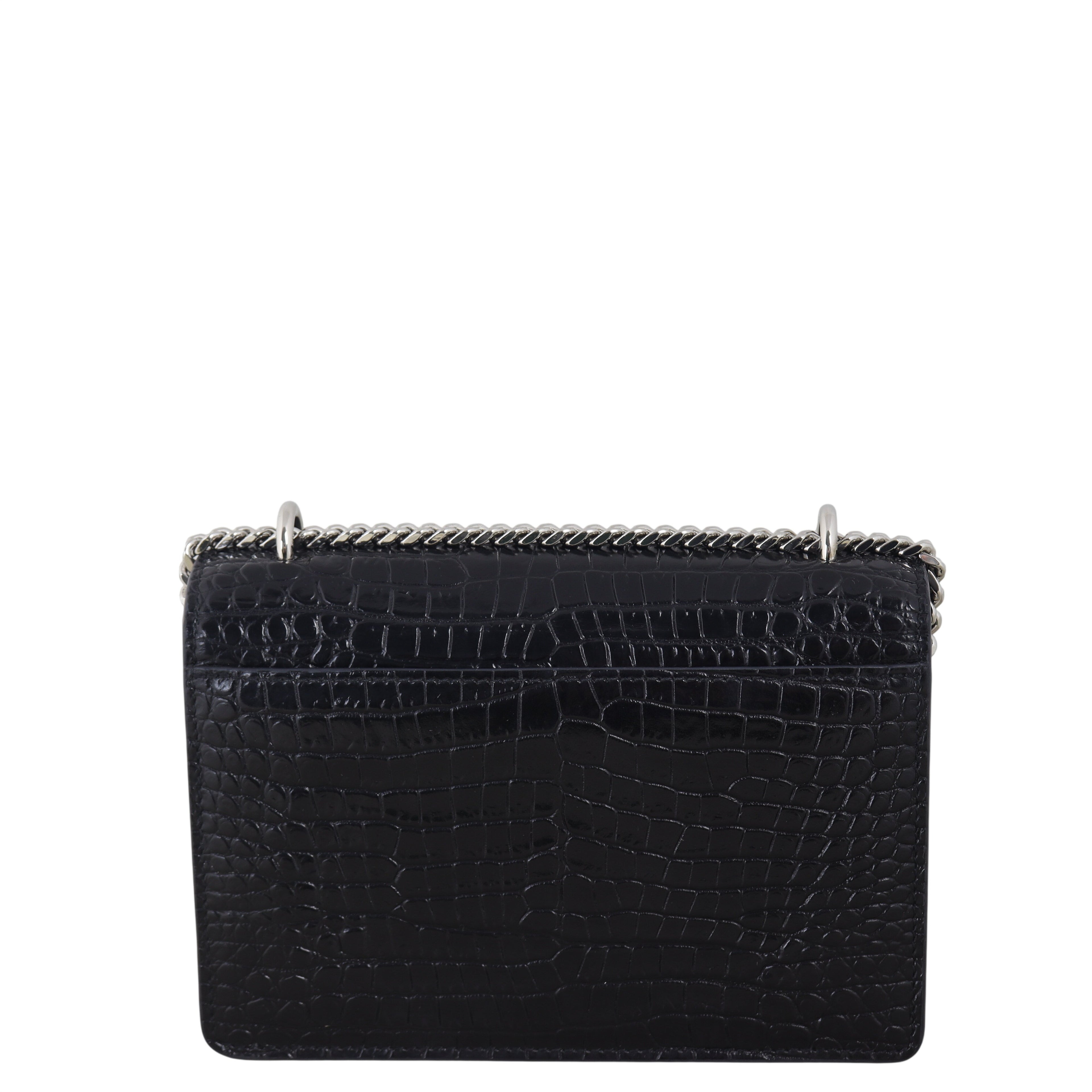 Saint Laurent Sunset Mini Croc-Embossed