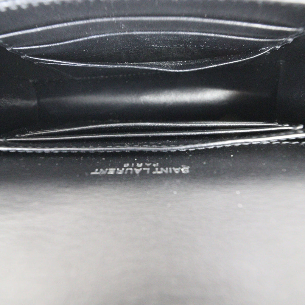 Saint Laurent Sunset Mini Croc-Embossed