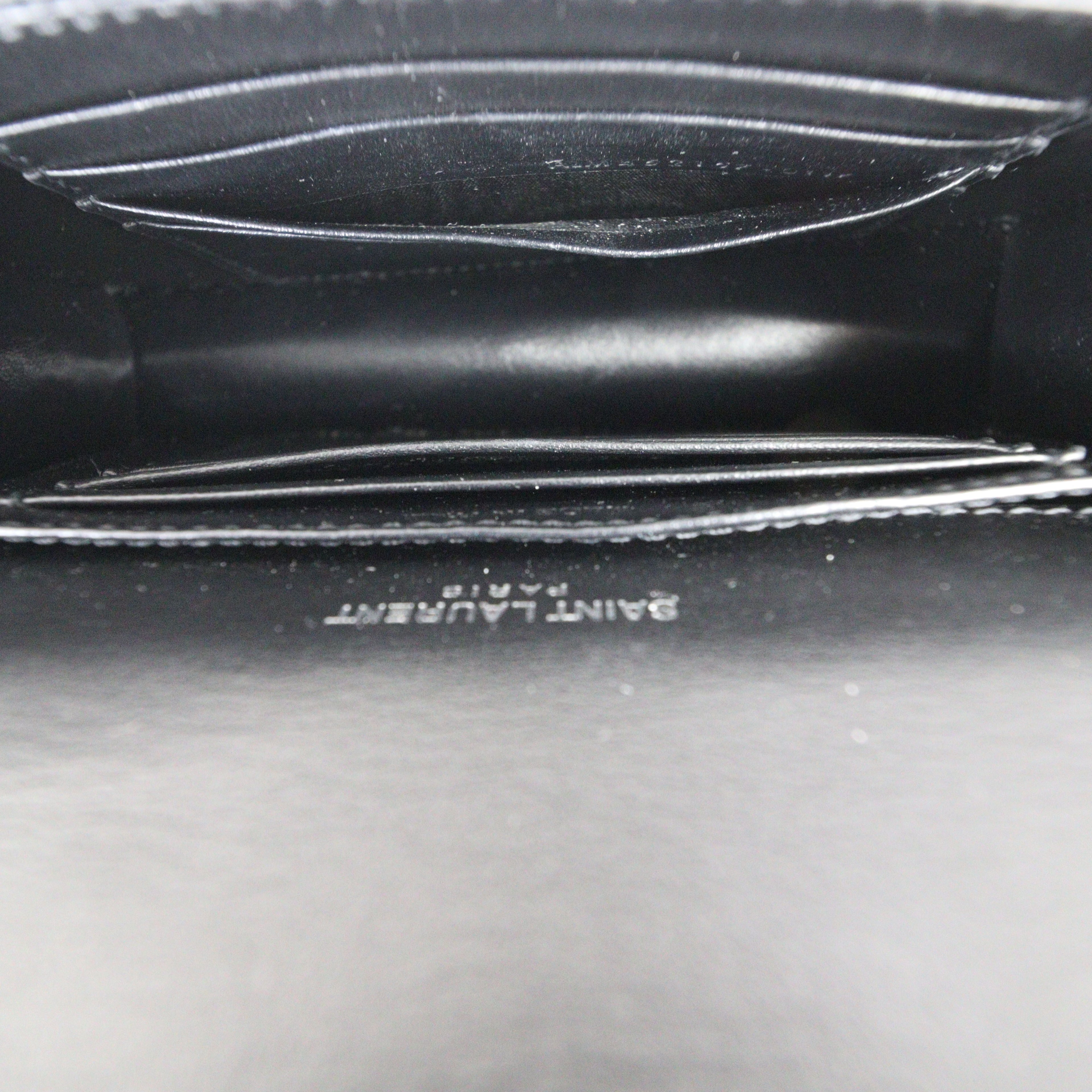 Saint Laurent Sunset Mini Croc-Embossed