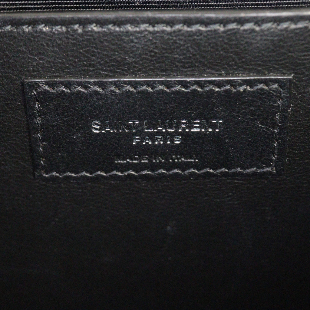 Saint Laurent Kate Tassel Chain Bag Medium Croc-Embossed