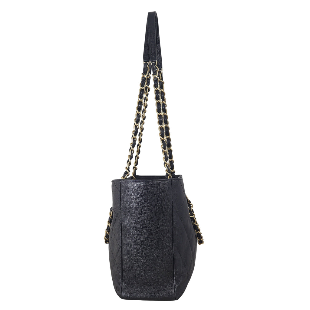Chanel CC Trapezoid Chain Shopping Tote Small