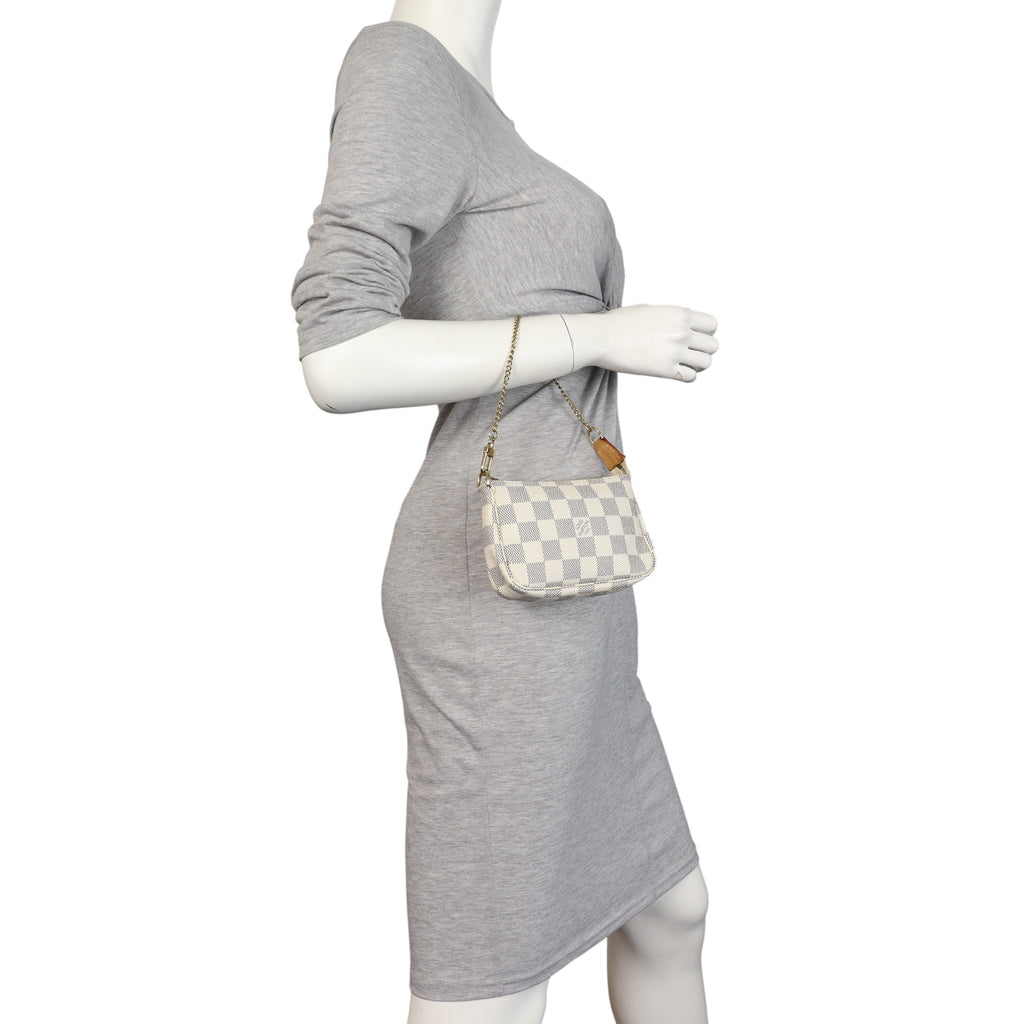 Louis Vuitton Mini Pochette Accessories Damier Azur