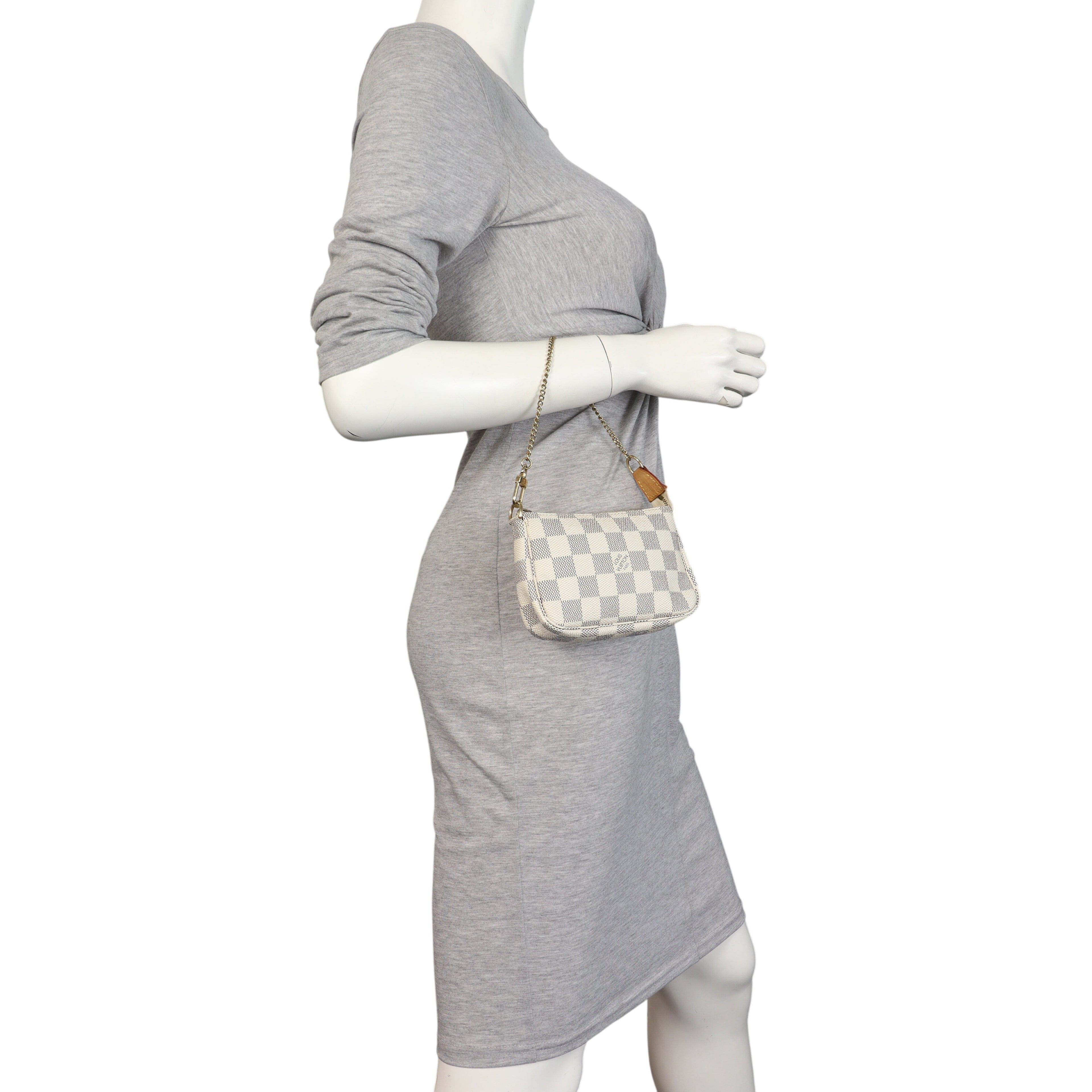 Louis Vuitton Mini Pochette Accessories Damier Azur